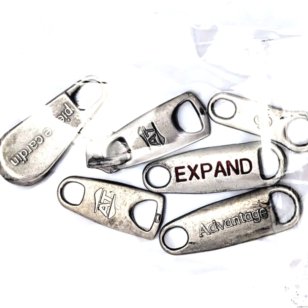 B-13 Lot of 6 Vintage Luggage Zipper Pulls